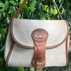 Vintage Dooney & Bourke all weather leather Essex shoulder bag.